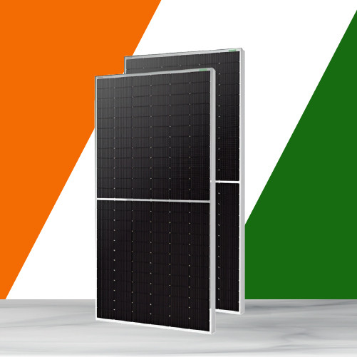 Waaree 595Wp N-type dual-glass bifacial solar module