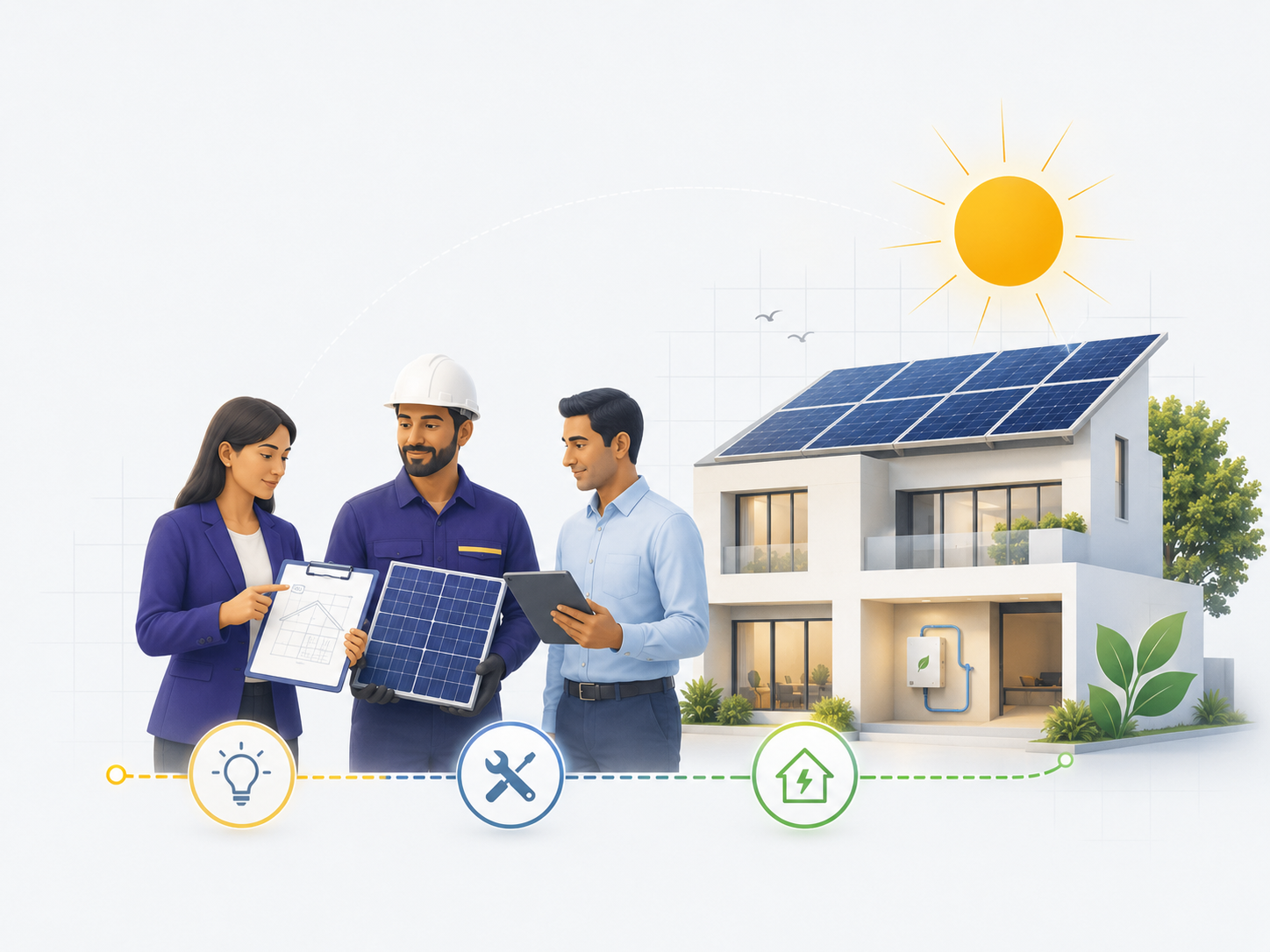 Solar EPC services illustration